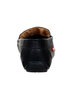 black leatherette slip on loafers - 16220731 - Standard Image - 3