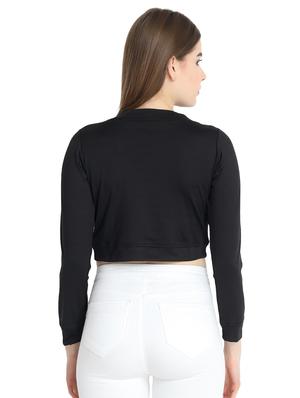 mock neck crop top - 16220973 - Standard Image - 3