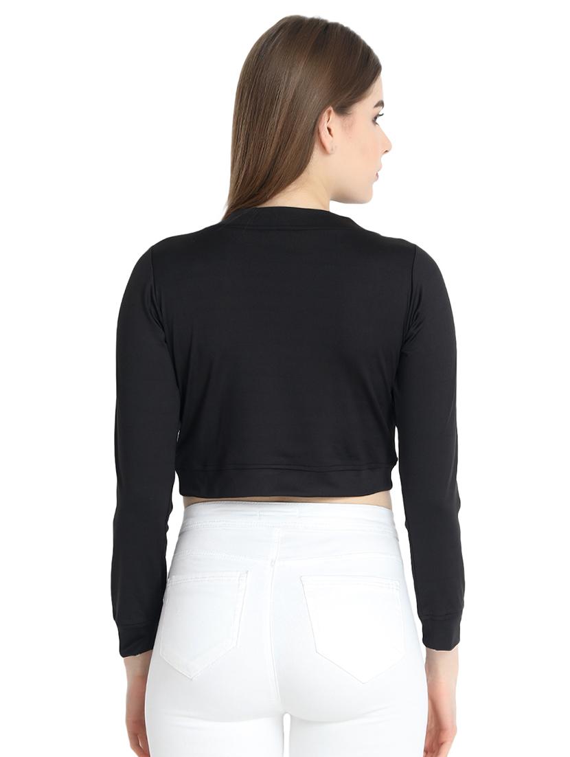 mock neck crop top - 16220973 - Zoom Image - 3