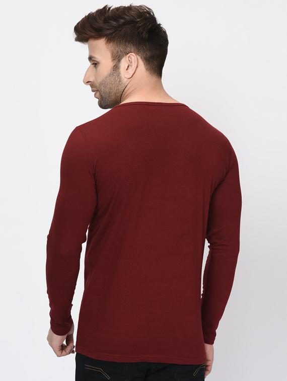 maroon checkered tshirt - 16221250 - Zoom Image - 3