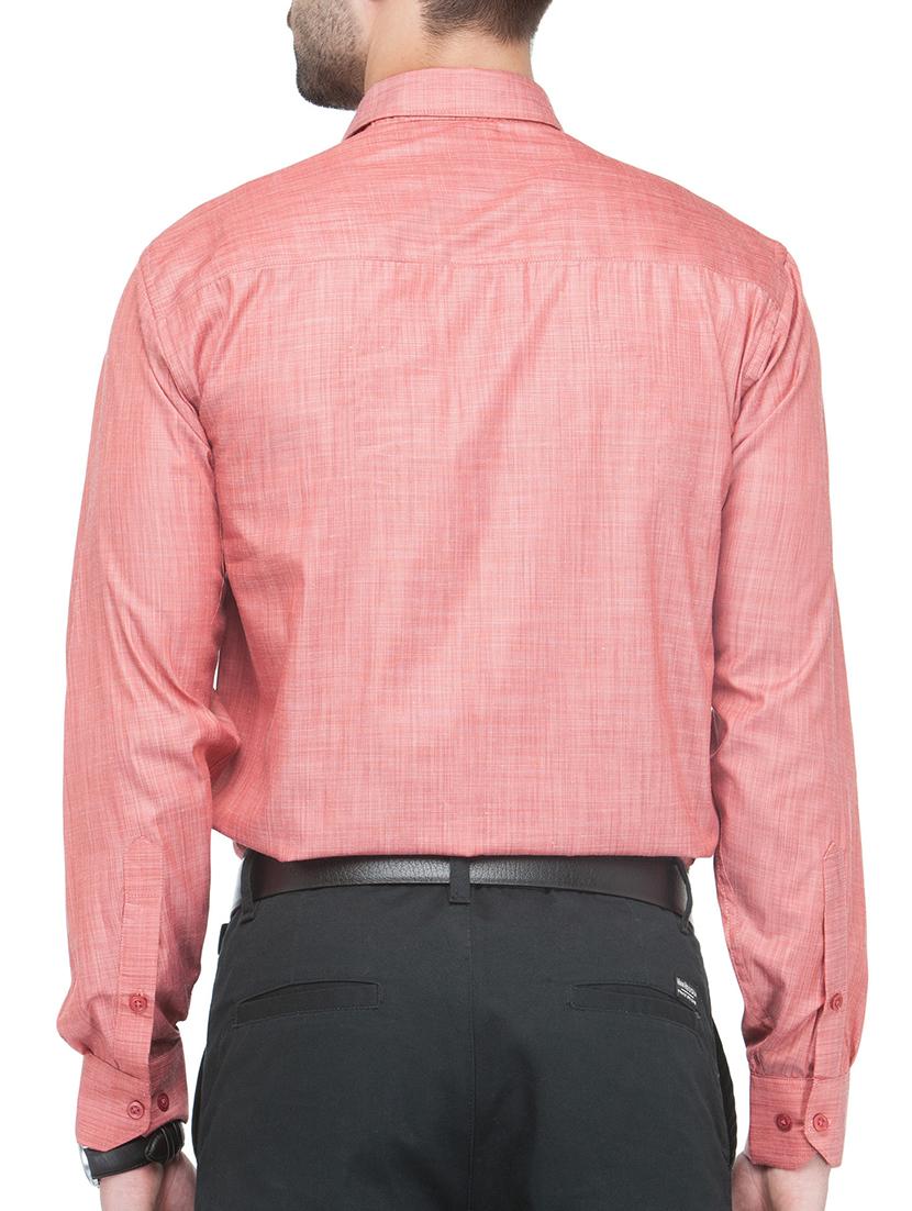 red solid casual shirt - 16221487 - Zoom Image - 3