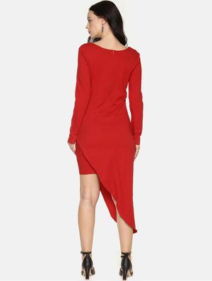 ruched layered asymmetric dress - 16221956 - Standard Image - 3