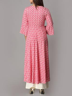 Bell sleeves flared kurta - 16222051 - Standard Image - 3