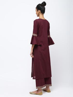 Block print straight kurta - 16222178 - Standard Image - 3