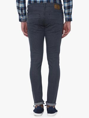 grey cotton blend plain jeans - 16222261 - Standard Image - 3