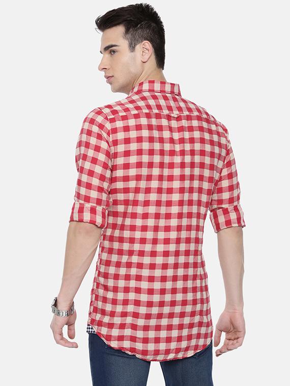 red checkered casual shirt - 16225837 - Zoom Image - 3