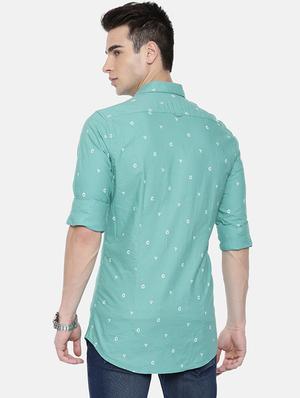 blue printed casual shirt - 16225844 - Standard Image - 3