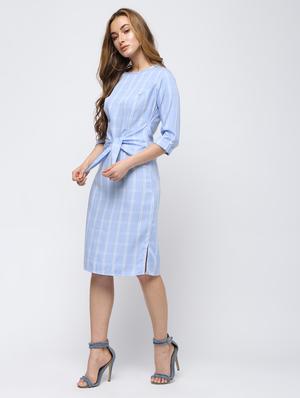 tie front checkered sheath dress - 16226125 - Standard Image - 3