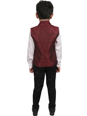 red polyester suit set jackets & coat - 16226183 - Standard Image - 3