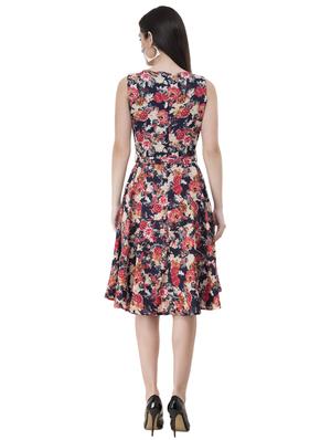 tie knot floral flared dress - 16227188 - Standard Image - 3