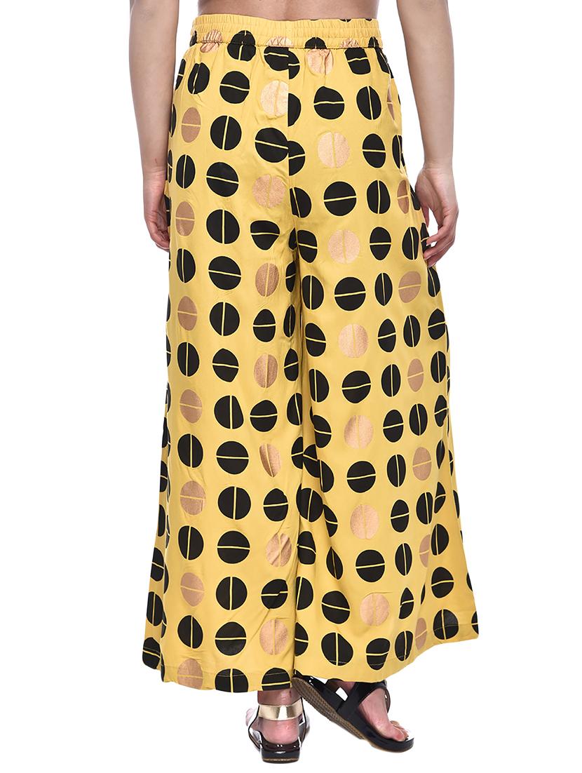Printed flared palazzo - 16228245 - Zoom Image - 3