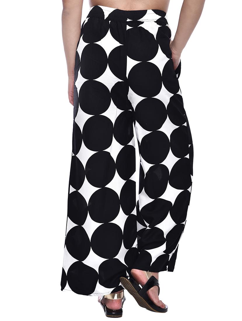 Printed flared palazzo - 16228248 - Zoom Image - 3