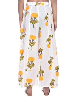 Printed flared palazzo - 16228249 - Standard Image - 3