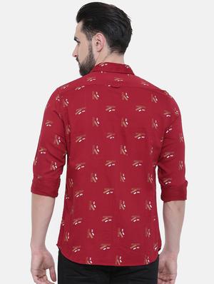 red cotton casual shirt - 16229039 - Standard Image - 3