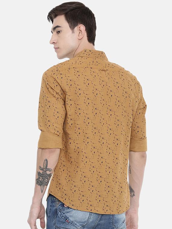 brown printed casual shirt - 16229075 - Zoom Image - 3