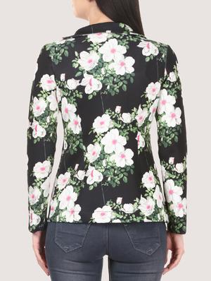 lapel neck floral jacket - 16229462 - Standard Image - 3