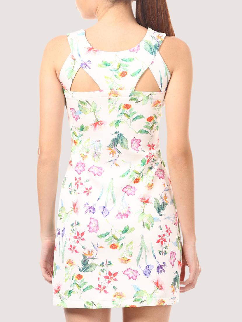 white scuba bodycon dress - 16229476 - Zoom Image - 3