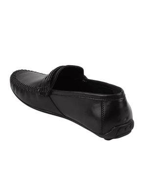 black leather slip on loafers - 16229684 - Standard Image - 3
