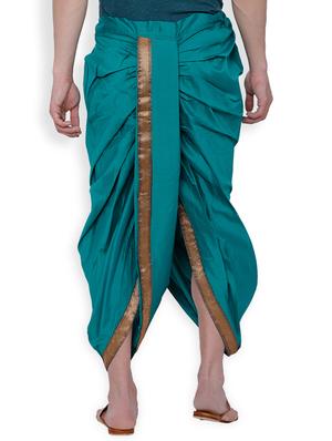 green polyester dhoti - 16230567 - Standard Image - 3