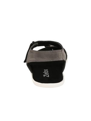 grey suede back strap sandals - 16231538 - Standard Image - 3