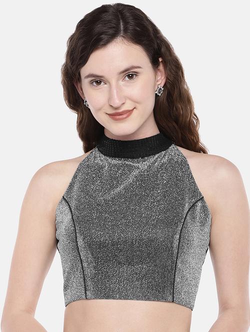 sequined halter neck blouse - 16231849 - Standard Image - 1