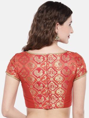Self-design brocade blouse - 16231855 - Standard Image - 3