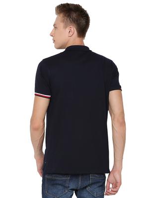 black solid polo tshirt - 16231995 - Standard Image - 3
