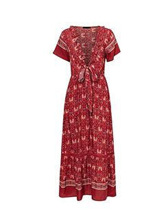 tie front maxi dress - 16232878 - Standard Image - 1