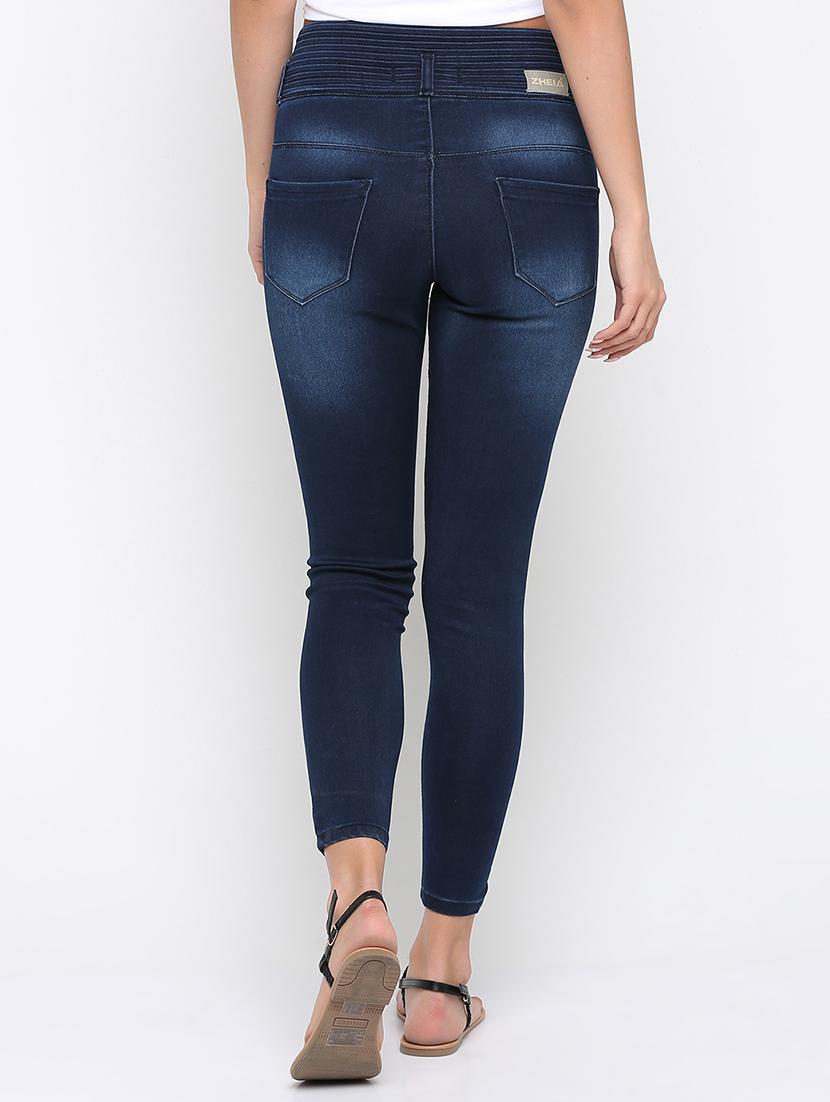 pin tucked high rise jeans - 16233269 - Zoom Image - 3