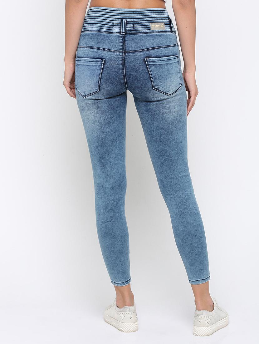 pin tucked high rise jeans - 16233270 - Zoom Image - 3