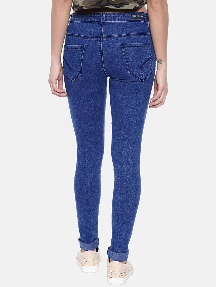 turn up hem high rise jeans - 16233299 - Zoom Image - 3