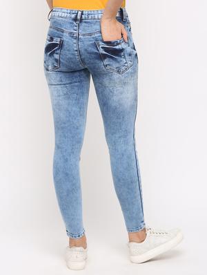 acid washed skinny fit jeans - 16233319 - Standard Image - 3