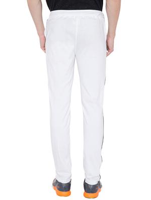 white cotton full length track pant - 16233676 - Standard Image - 3