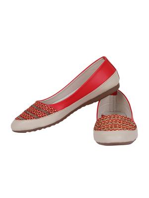 red slip on ballerinas - 16233820 - Standard Image - 3