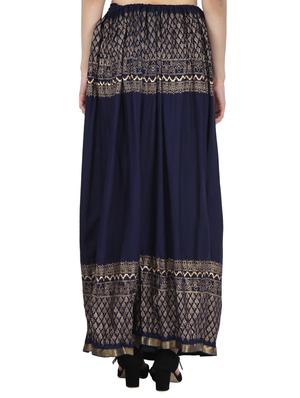 foil printed flared skirt - 16234367 - Standard Image - 3