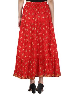 foil printed flared skirt - 16234400 - Standard Image - 3