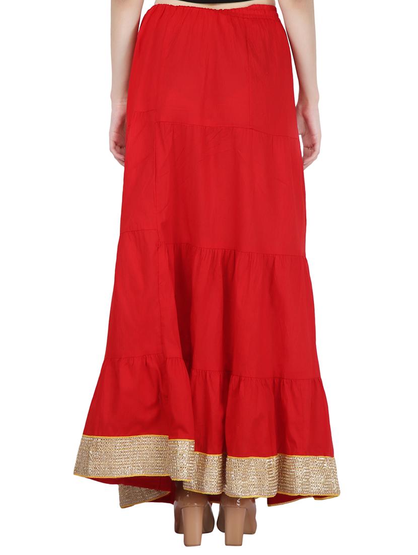 solid flared skirt - 16234402 - Zoom Image - 3