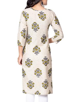 Printed straight kurta - 16235144 - Standard Image - 3