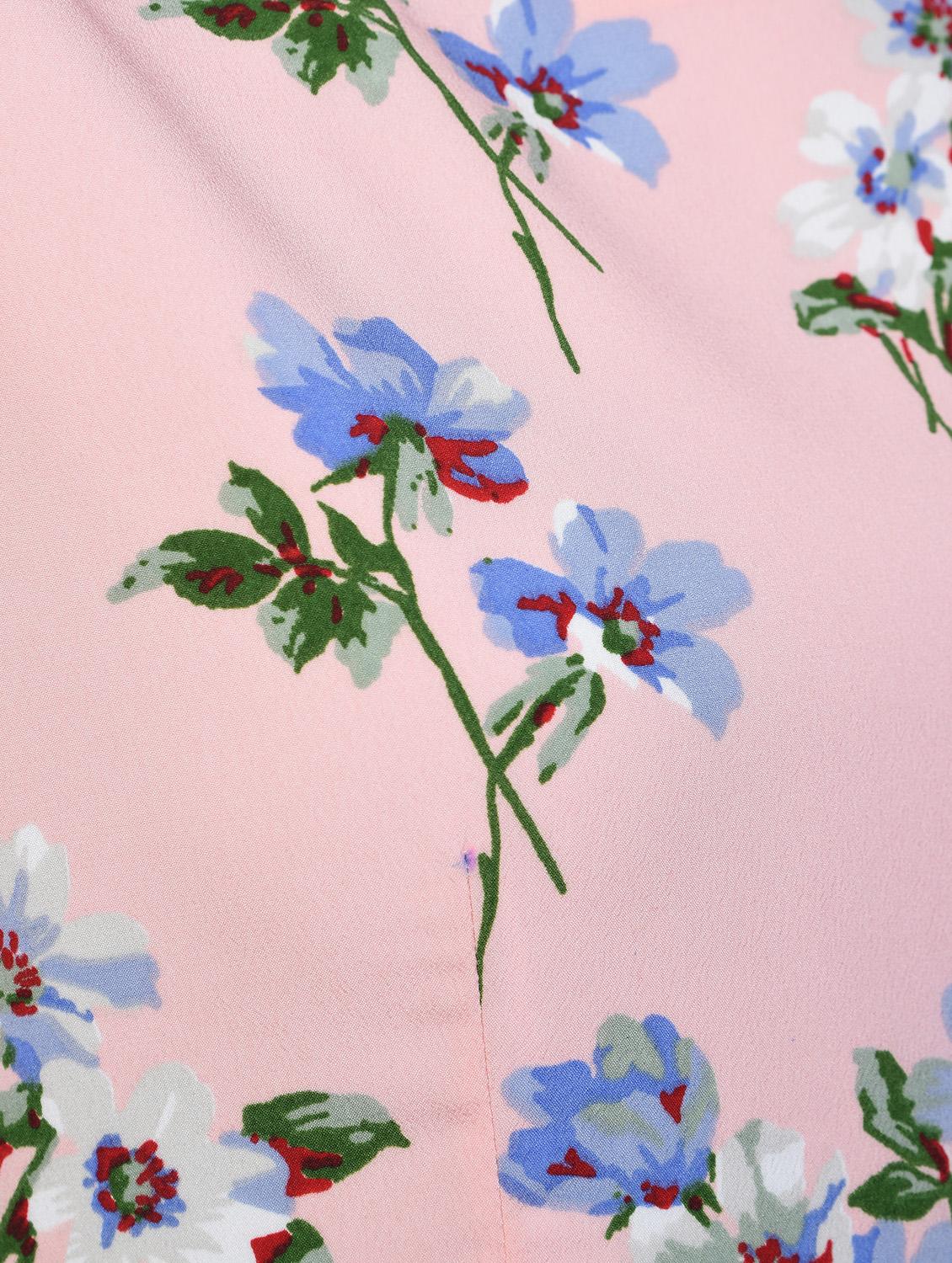 round neck floral maxi dress - 16235159 - Zoom Image - 6