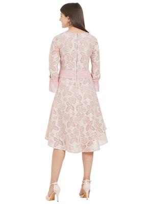 bell sleeved laced flared dress - 16235829 - Standard Image - 3
