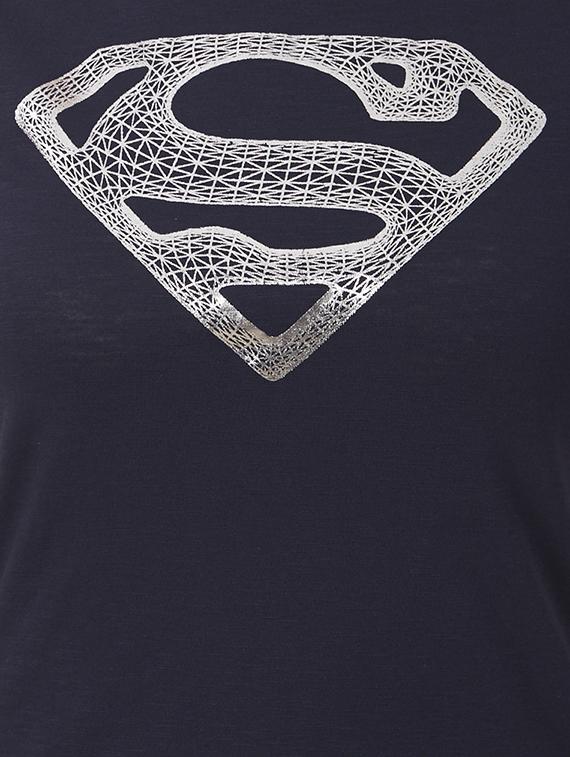 round neck superman print tees - 16237012 - Zoom Image - 3