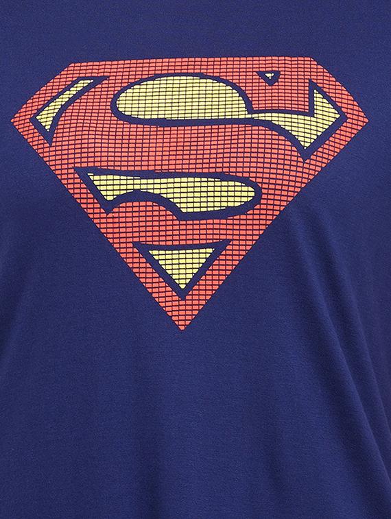 round neck superman print tees - 16237041 - Zoom Image - 3
