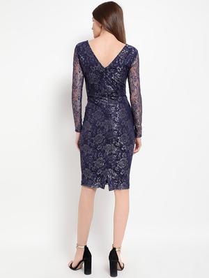 floral laced bodycon dress - 16237257 - Standard Image - 3
