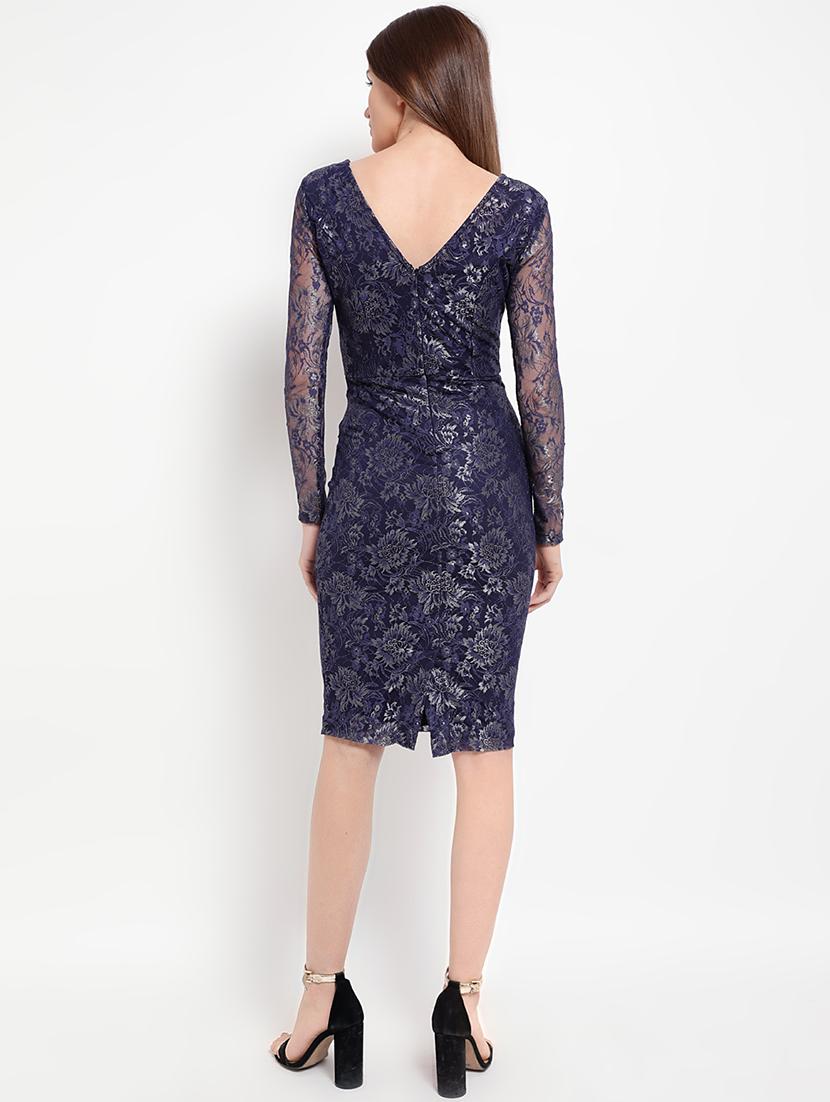 floral laced bodycon dress - 16237257 - Zoom Image - 3