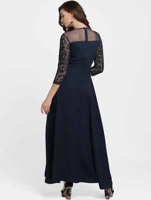 mesh panel embellished gown - 16237258 - Standard Image - 3