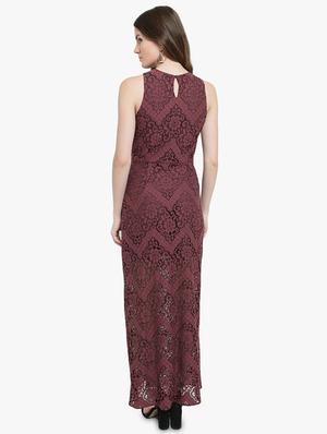 ruffle detail laced maxi dress - 16237260 - Standard Image - 3
