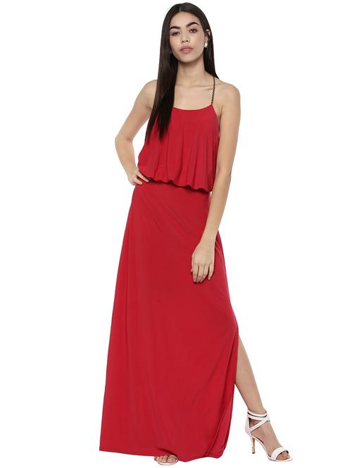 ruffled overlay maxi dress - 16237280 - Standard Image - 1