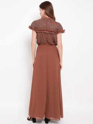 frill detail embellished gown - 16237306 - Standard Image - 3