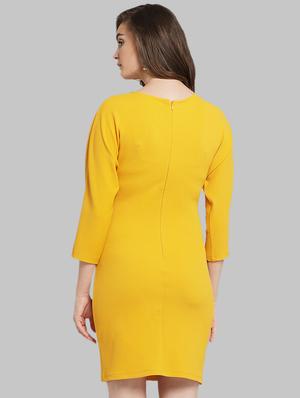 dolman sleeved ruched detail bodycon dress - 16237312 - Standard Image - 3
