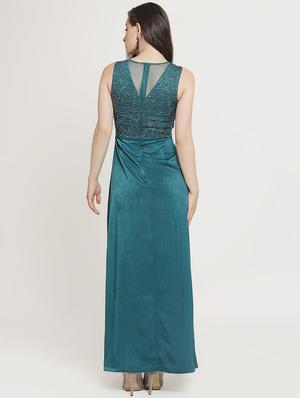 side slit embellished maxi dress - 16237315 - Standard Image - 3